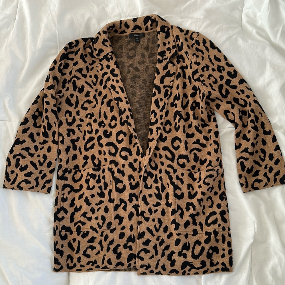 J Crew Leopard Blazer